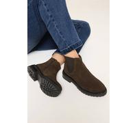Yours - Brown Suede Chelsea Boots In Wide E Fit - Women's