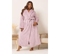 Yours Super Luxe Maxi Dressing Gown In Light Pink Light Pink 22-24