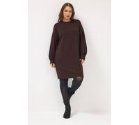 Yours Curve Brown Sweatshirt Dress - Women's - Plus Size Curve