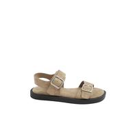 Yours - Taupe Buckle Chunky Sandals In Wide E Fit - Women's