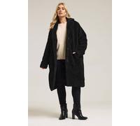 Yours Curve Teddy Borg Midi Coat - Women's - Plus Size Curve