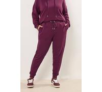 Yours Curve Red Tie Cuffed Joggers - Women's - Plus Size Curve