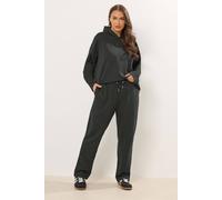 Yours Curve Charcoal Tie Straight Leg Joggers - Women's - Plus Size Curve