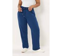 Yours Tie Waist Joggers In Dark Blue Dark Blue 22-24