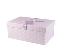 Yours To Keep X Large Handmade WEDDING DRESS STORAGE BOX (Simple Flowers Lilac) 75 cm x 50 cm x 30 cm Handmade in UK. pH neutral materials.