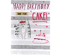 Yours Truly Time for Cake Happy Birthday Greeting Card Second Nature Cards YT382