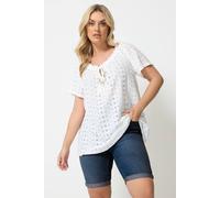 Yours Curve Turn Up Denim Shorts - Women's - Plus Size Curve Mid Blue