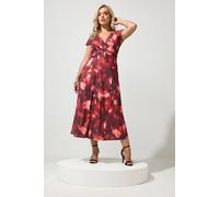 Yours Twist Front Dress In Red Red