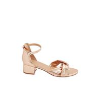 Yours - Twist Front Low Block Heel In Wide E & Extra Wide Eee Fit - Women's