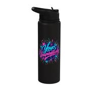 Yours Unapologetically Brush Splatter Stainless Steel Insulated Water Bottle