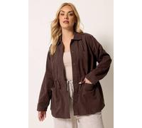 Yours Women's Utility Carpenter Jacket in Chocolate | Size: 20 Yours Chocolate 20