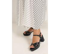 Yours - V-Cut Platform Sandals In Wide E Fit & Extra Wide Eee Fit - Women's