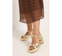 Yours - V-Cut Platform Sandals In Wide E Fit & Extra Wide Eee Fit - Women's