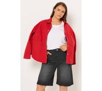 Yours Curve Washed Denim Shorts - Women's - Plus Size Curve Black