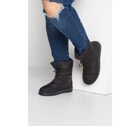 Yours - Padded Snow Boots In Extra Wide Eee Fit - Women's