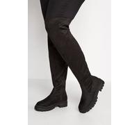 Wide & Extra Wide Over The Knee Boots Yours Black 6E