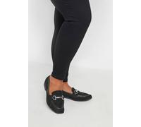 Yours Wide Fit Closed Back Loafer In Black Black 7E