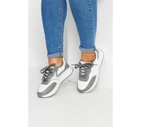 Yours Women's Wide Fit Contrast Chunky Trainers in Grey | Size: 7E Yours Grey 7E