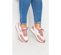 Yours Wide Fit Contrast Chunky Trainers In Pink Pink 7E