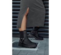Yours Wide Fit & Extra Wide Fit Chunky Biker Chelsea Boot In Black Black 8EEE