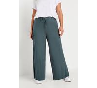Yours Curve Wide Leg Cargo Trousers - Women's - Plus Size Curve Blue