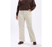 Wide Leg Denim Jeans Yours Cream 18