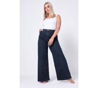 Yours Women's Wide Leg Slouchy Jeans in Indigo | Size: 24R