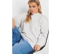 Yours Women's 2-In-1 Contrast Trim Jumper in Grey | Size: 22/24