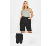 Yours Women's 2 Pack Cool Cotton Shorts | Size: 22-24 Yours Multicolor 22-24