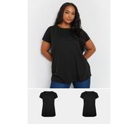 Yours 2 Pack Curve Core T-Shirts - Women's - Plus Size Curve Black