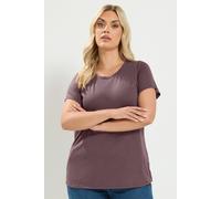 Yours Women's 2 PACK Curve T-Shirts in Chocolate | Size: 20