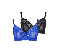 Yours Women's 2 Pack Lace Trim Bras | Size: 40F