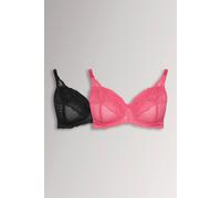 Yours Women's 2 Pack Non Padded Underwired Bras | Size: 40DD