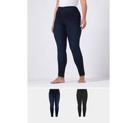 Yours Women's 2 Pack Pull On Jeggings Trouser | Size: 26R