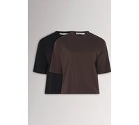 Yours Women's 2 Pack Sleep T-Shirts in Chocolate | Size: 30-32 Yours Chocolate 30-32