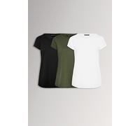 Yours 3 Pack Curve & Black Core T-Shirts - Women's - Plus Size Curve