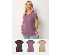 Yours Women's 3 Pack Core T-Shirts | Size: 30-32 Yours Multicolor 30-32