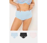 Yours Women's 3 Pack Lace Full Briefs | Size: 18-20 Yours Multicolor 18-20