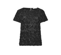 Yours Women's 3D Abstract Top in Black | Size: 22