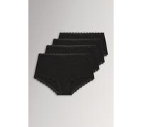 Yours 4 Pack Curve Lace Trim High Waisted Shorts - Women's - Plus Size Curve Black