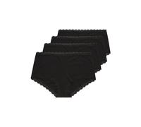 Yours 4 Pack Curve Lace Trim High Waisted Shorts - Women's - Plus Size Curve Black