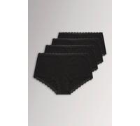 Yours 4 Pack Curve Lace Trim High Waisted Shorts - Women's - Plus Size Curve Black