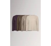 Yours Women's 4 Pack Long Sleeve T-Shirt in Brown | Size: 12