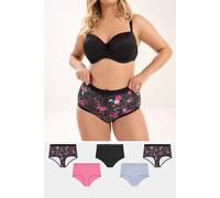 Yours Women's 5 Pack Butterfly Full Briefs | Size: 22-24 Yours Multicolor 22-24