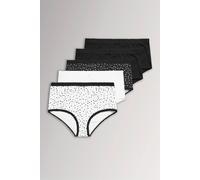 Yourset 5 Pack Curve & White Butterfly Design High Waisted Full Briefs - Women's - Plus Size Curve