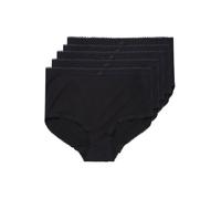 Yours 5 Pack Curve Cotton High Waisted Maxi Full Brief Knickers - Women's - Plus Size Curve Black