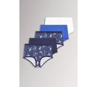Yours Women's 5 Pack Floral Butterfly Print Full Briefs in Dark Blue | Size: 26-28 Yours Dark Blue 26-28
