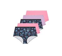 Yours 5 Pack Curve & Navy Blue Floral Butterfly Full Briefs - Women's - Plus Size Curve