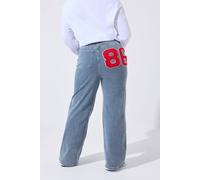 Yours Women's '86' Wide Leg Jeans in Blue | Size: 20
