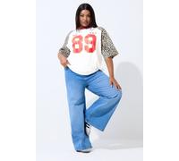 Yours Limited Collection Curve '89' Leopard Print T-Shirt - Women's - Plus Size Curve White